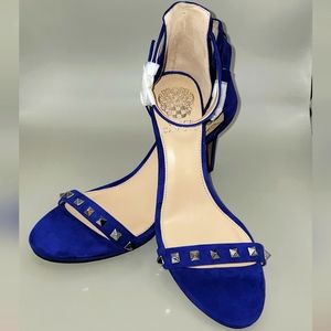 Vince Comuto royal blue suede heels